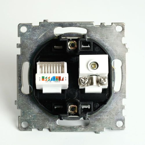 Розетка телевизионная и компьютерная RJ-45 Feron Катрин 49182 - фото 5