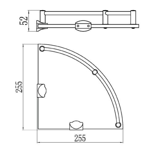 Полка в ванную комнату Savol S-003011 - фото 3