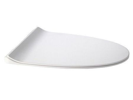 Унитаз подвесной CeramaLux CL2100 белый с сиденьем микролифт безободковый каскадный смыв