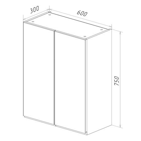 Шкаф LeMark Veon LM01V60SH 60х80 подвесной цвет белый