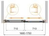 Душевая шторка на ванну Cezares TANDEM-SOFT TANDEM-SOFT-VF-2-170/145-C-Cr-IV 170х145 стекло прозрачное профиль хром ориентация универсальная