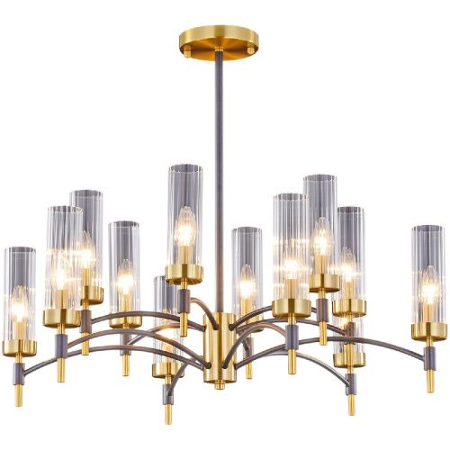 Люстра на штанге Illumico IL5177-6+6PLS-29 BRASS TUBO - фото 2