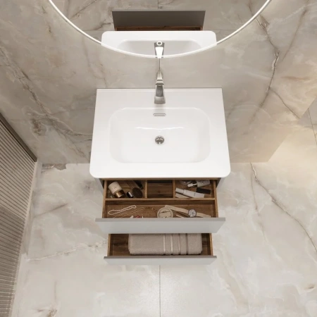 Тумба под раковину 1MarKa Mona Ц0000043601 70х50 цвет серый