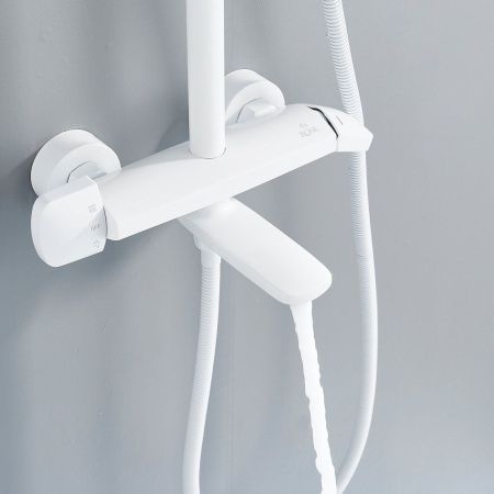 Душевая стойка Rose R3936C настенная цвет белый