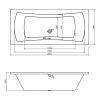 Ванна акриловая Lavinia Boho Evan 37110200 200х90 встраиваемая прямоугольная без каркаса