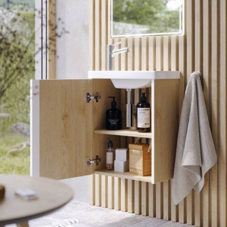 Тумба под раковину Aqwella Y URB0145DD 40х20 подвесная цвет коричневый