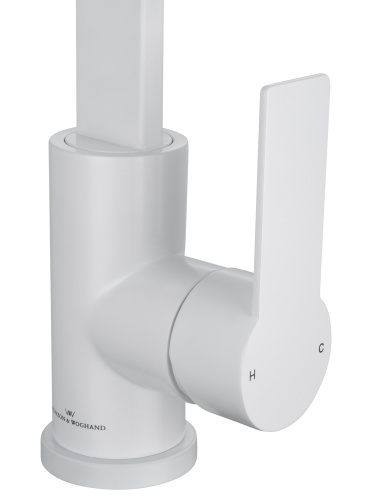 Смеситель для кухни Wonzon & Woghand WW-AE4550-MW на мойку/столешницу белый - фото 4