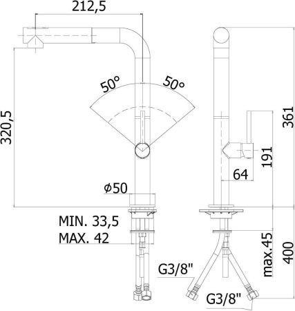 Смеситель для кухни Paffoni CHEF CH985CR на мойку хром