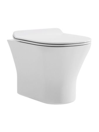 Унитаз подвесной Orange C01-100W белый с сиденьем микролифт душевой смыв