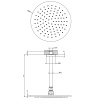 Верхний душ Gessi Rilievo 59152#299 25х25 черный