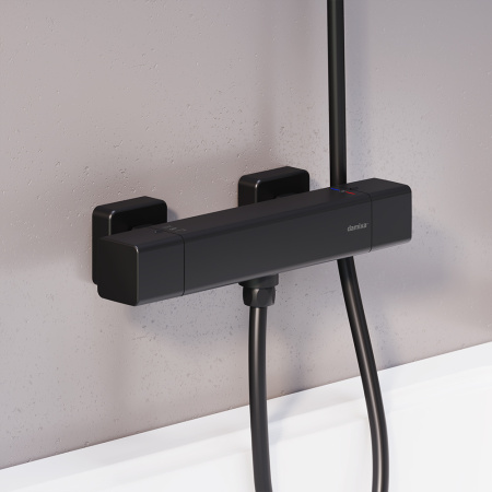 Смеситель для душа Damixa Gala 536000300 настенный черный с термостатом