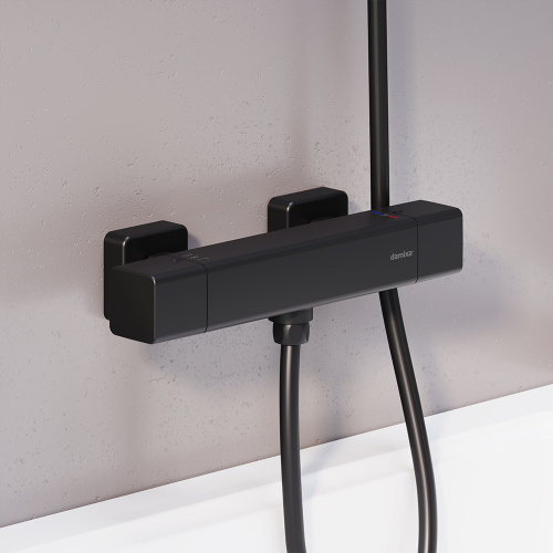 Смеситель для душа Damixa Gala 536000300 настенный черный с термостатом - фото 4