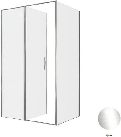 Душевой уголок Allen Brau Priority 3.31031.00 + 3.31043.00 120х90 стекло прозрачное профиль хром без поддона