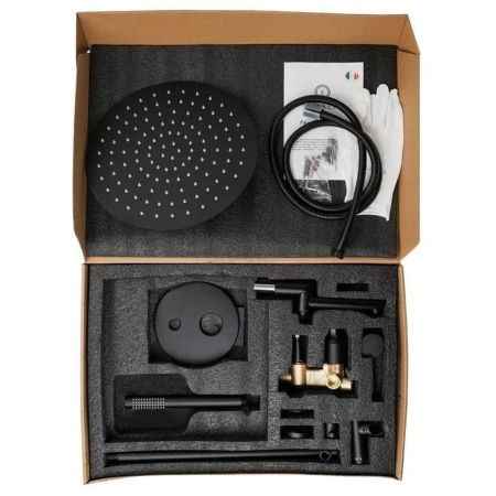 Душевая система Filarete FL1020BL встраиваемая в стену цвет черный