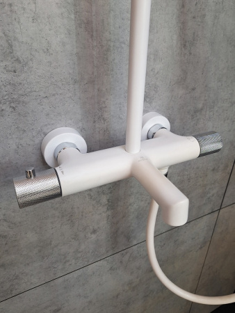 Душевая стойка AltroBagno Intento AltroBagnoIntento030424MW настенная цвет белый матовый