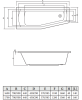 Ванна акриловая C-Bath CBA00402L 170х70 пристенная асимметричная
