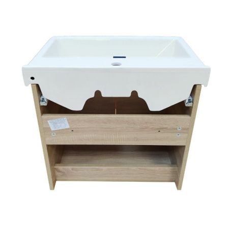 Тумба с раковиной Comforty Тромсе 00004142217CF 60х40 подвесная цвет коричневый