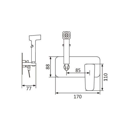 Гигиенический душ со смесителем Shevanik S9905C белый