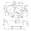 Ванна акриловая Vagnerplast Melite VPBA163MEL3LX-04 160х105 пристенная асимметричная без каркаса