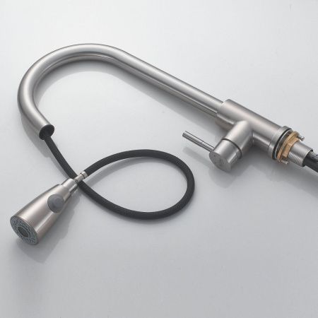 Смеситель для кухни Raffine F213L на мойку сатин