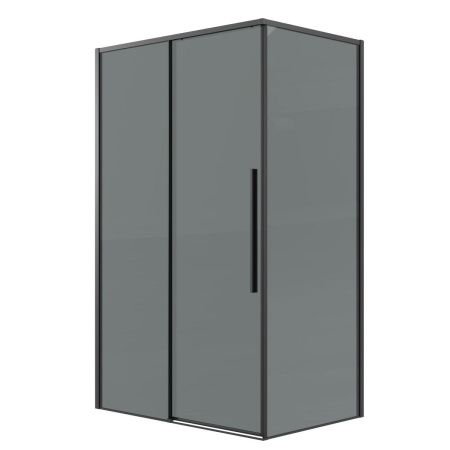 Душевая перегородка Grossman Galaxy 200.K33.01.80.21.10 80х195 стекло тонированное профиль черный