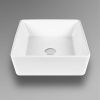 Раковина из сантехнического фарфора Bond Cube S54-390 40х40 накладная цвет белый без отверстий под смеситель
