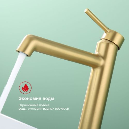 Смеситель Raglo R20 R20.15.03 на раковину золото - фото 4