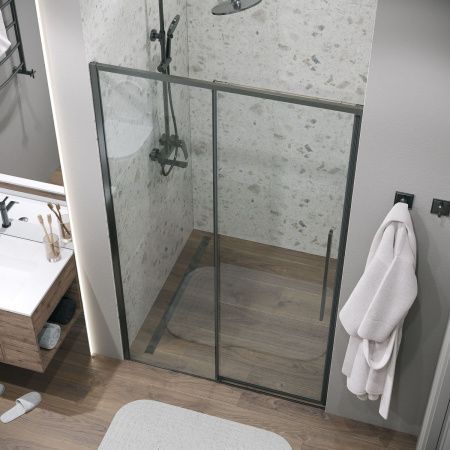 Душевая дверь Grossman Galaxy 100.K33.01.100.42.00 100х195 стекло прозрачное профиль графит