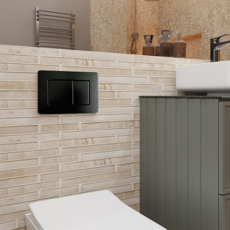 Клавиша смыва механическая CHARUS Robusto FP.310.MB.05 цвет черный матовый