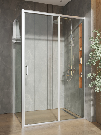 Душевой уголок Orange E23-12090TCR 120х89 стекло прозрачное профиль хром глянцевый без поддона