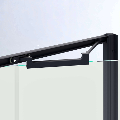 Душевая дверь RGW Stilvoll 70320510-194 100х195 стекло с рисунком профиль черный - фото 3