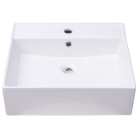 Раковина из сантехнического фарфора Melana 78182-805 50х50 накладная цвет белый 1 отверстие под смеситель