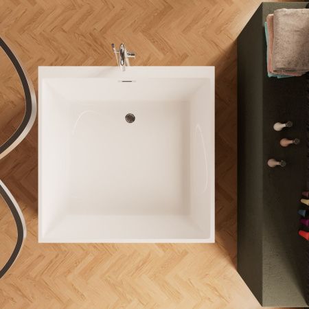 Ванна акриловая Frank 12528 150х150 отдельностоящая прямоугольная с ножками