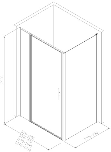Душевой уголок Allen Brau Priority 3.31002.BA + 3.31014.BA 90х80 стекло прозрачное профиль серебро брашированное без поддона - фото 2
