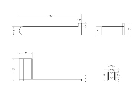 Бумагодержатель Cezares STYLUS STYLUS-PH-IN Бумагодержатель Cezares STYLUS STYLUS-PH-IN