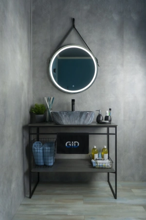 Раковина керамическая Gid Geométrico 54401 50х40 накладная цвет многоцветный без отверстий под смеситель