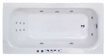 Ванна акриловая гидромассажная Royal Bath ACCORD RB627100CO 180х90 пристенная прямоугольная с каркасом