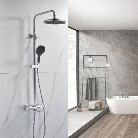 Душевая стойка Rose R3936 настенная цвет хром