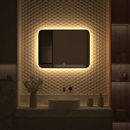 Зеркало с подсветкой Defesto AURA DF 2977SH 80х60 подвесное