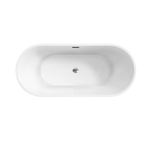 Ванна акриловая BelBagno BB701-1700-750-K 170х75 отдельностоящая овальная - фото 3