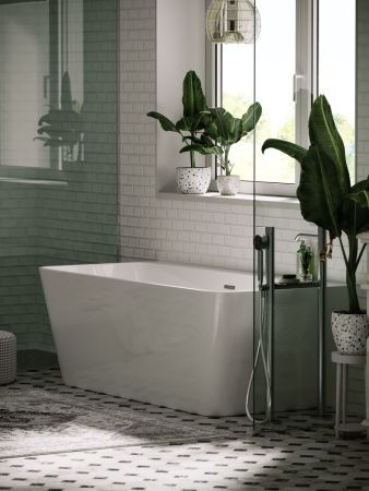 Ванна акриловая Sancos Square FB14 170х75 отдельностоящая прямоугольная с каркасом