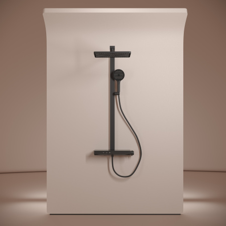 Душевая стойка Sancos Vos SC6100MB настенная цвет черный