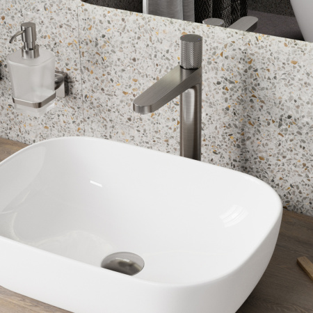 Смеситель WasserKRAFT Tauber 6400 6403H на столешницу никель