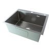 Кухонная мойка Fmark FSC5545L 55х45 цвет серый поверхность матовая