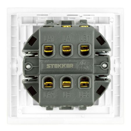 Переключатель перекрестный 1-клавишный (механизм) Stekker Мия 50569