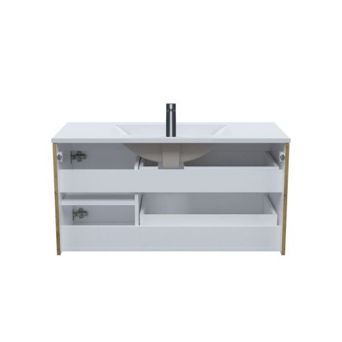 Тумба с раковиной IDDIS Bild BIL10V0i95K 100х45х50 подвесная цвет дуб - фото 3