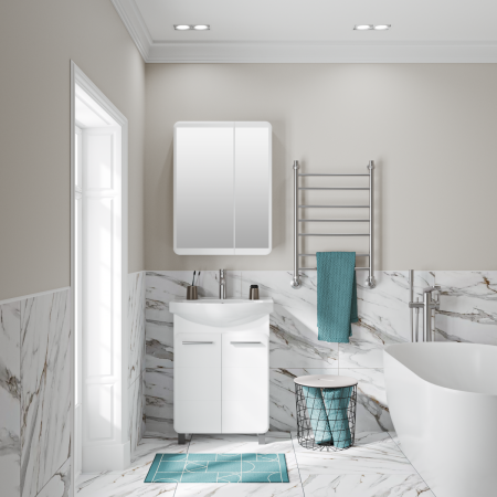 Зеркало-шкаф Runo ЭРИКА 00-00004153 60х80 подвесной цвет белый