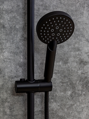 Душевой гарнитур Orange O-Shower OS702b настенный  черный - фото 4 Душевой гарнитур Orange O-Shower OS702b настенный  черный - фото 4