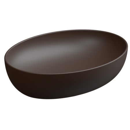 Раковина керамическая GSG Ceramic Design Easy EALAVOV55035 55х42 накладная цвет коричневый без отверстий под смеситель