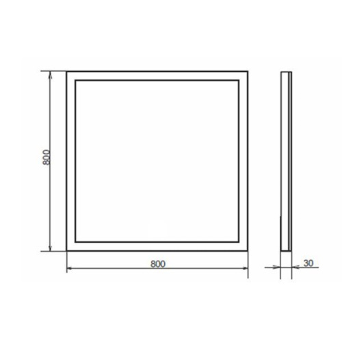Зеркало в ванную Comforty 00-00005265CF 80x80 - фото 2